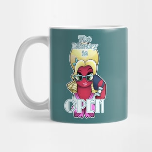 The Library Is Open Mug